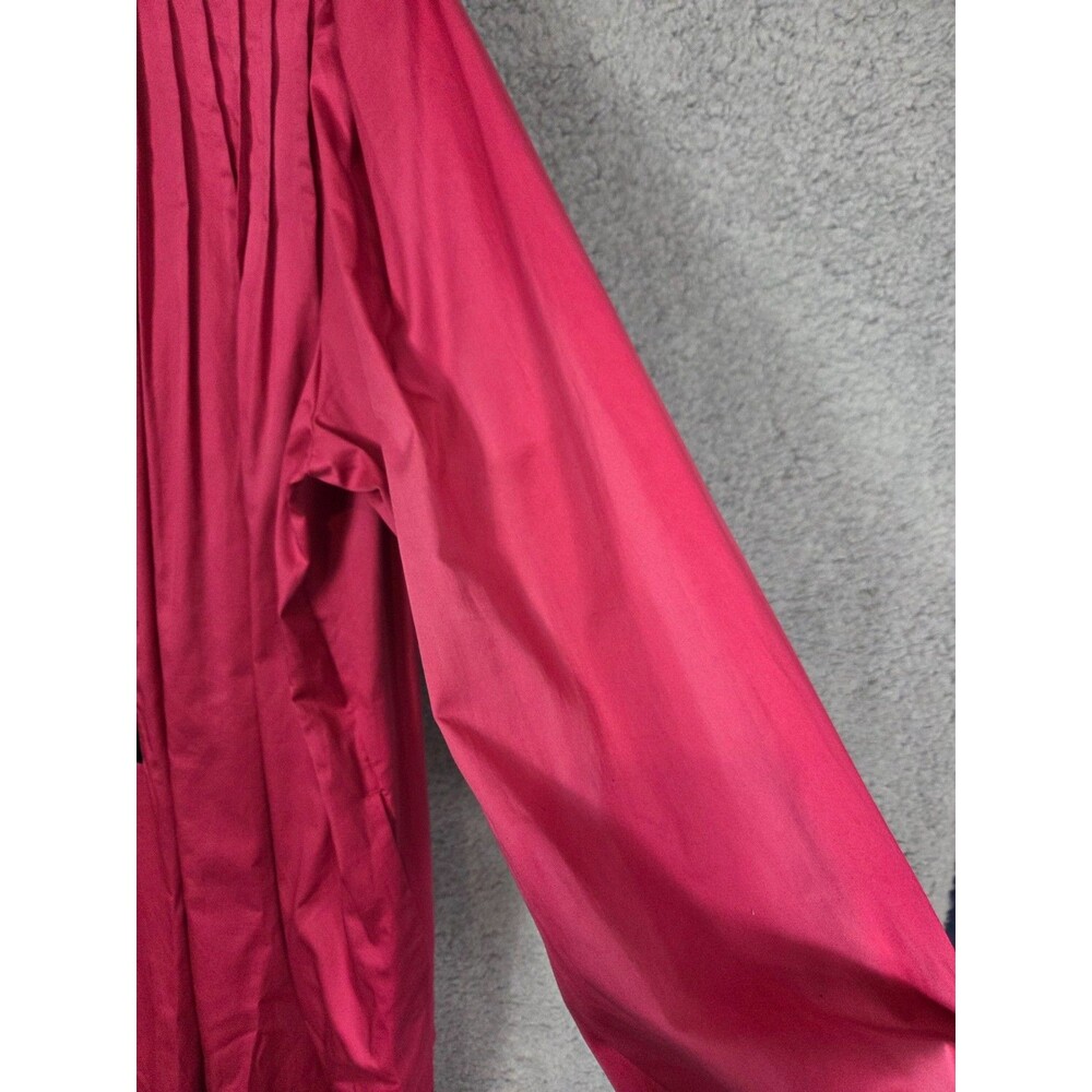Marc Jacobs Pintuck Shirt Dress Pink Black Pleated 14 High Neck Ruffle Tunic LS - Picture 6 of 11